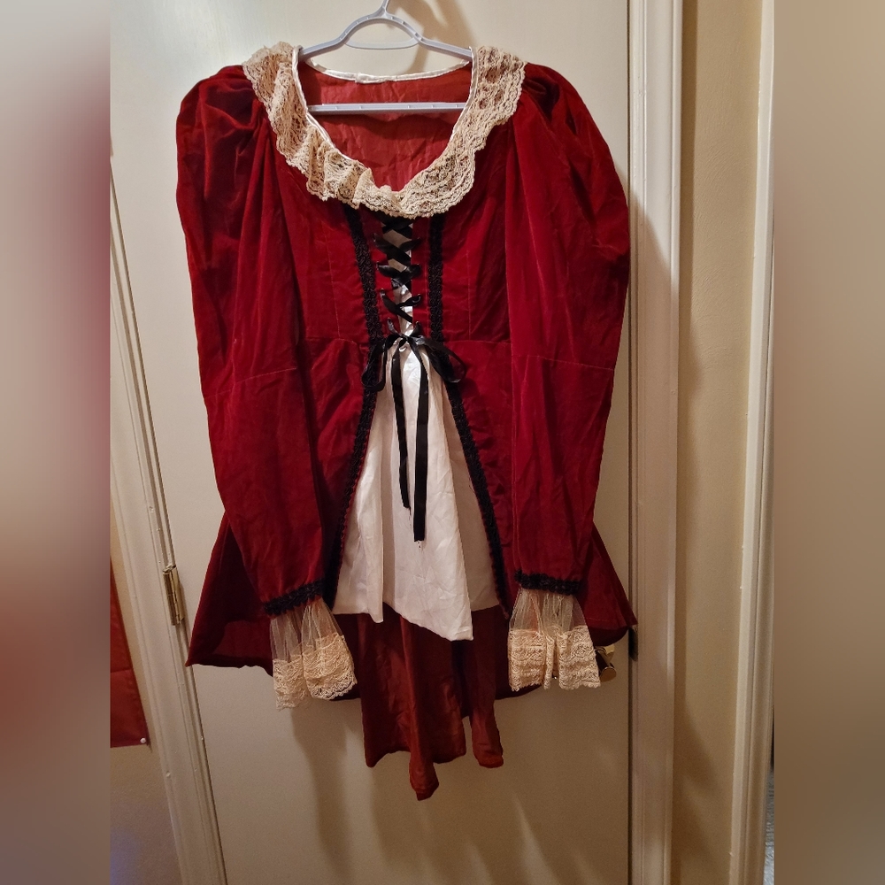 Red Velvet Victorian Dress by Rubie's Costumes